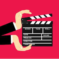hollywood movie clap board